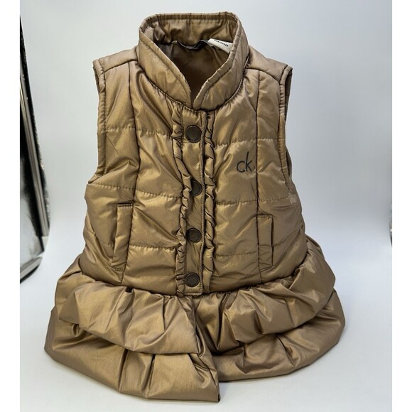 Calvin Klein Other - Calvin Klein Puffer Vest 18M Infant Toddler Metallic Gold Bronze Color